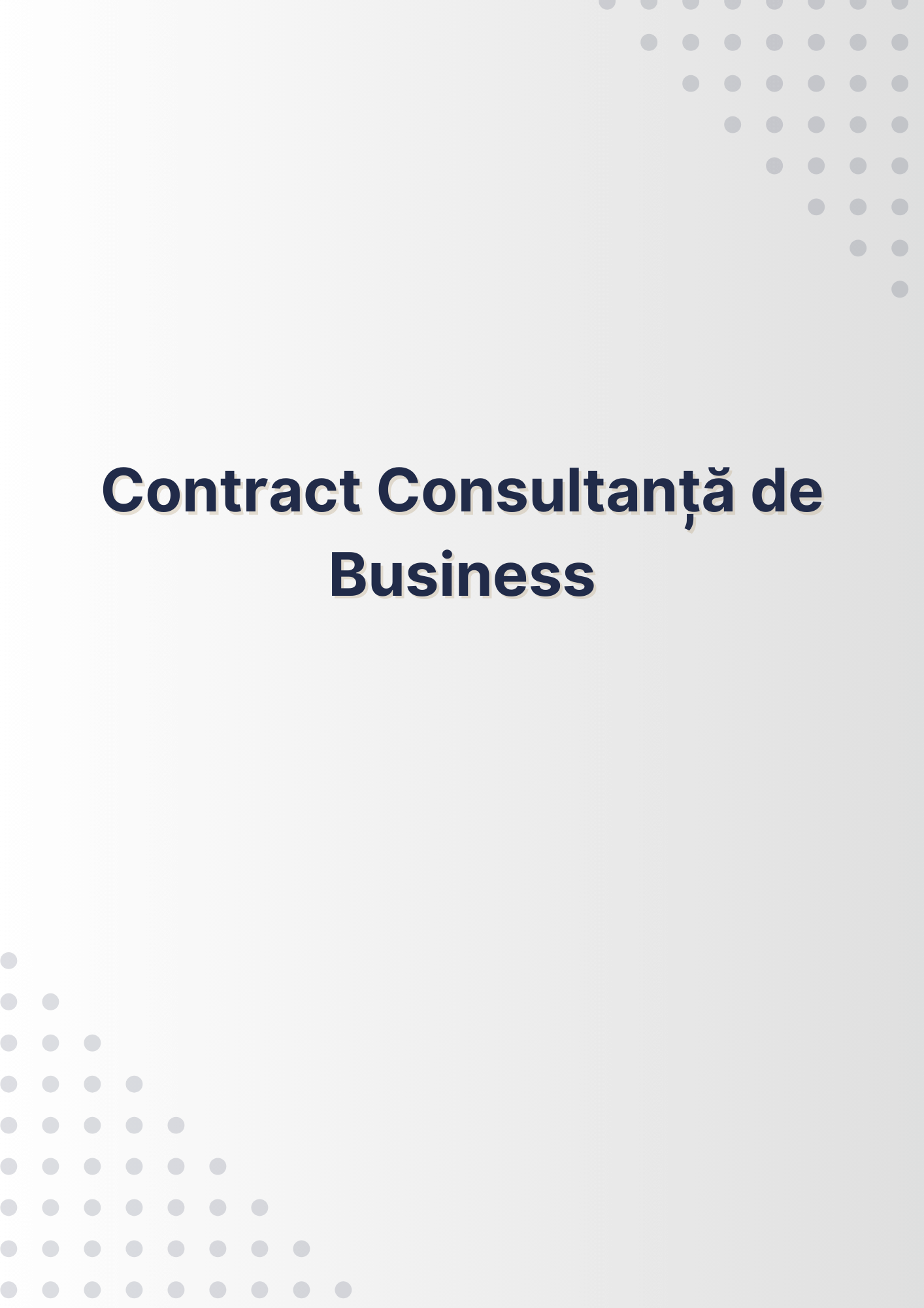 Contract Consultanță de Business
