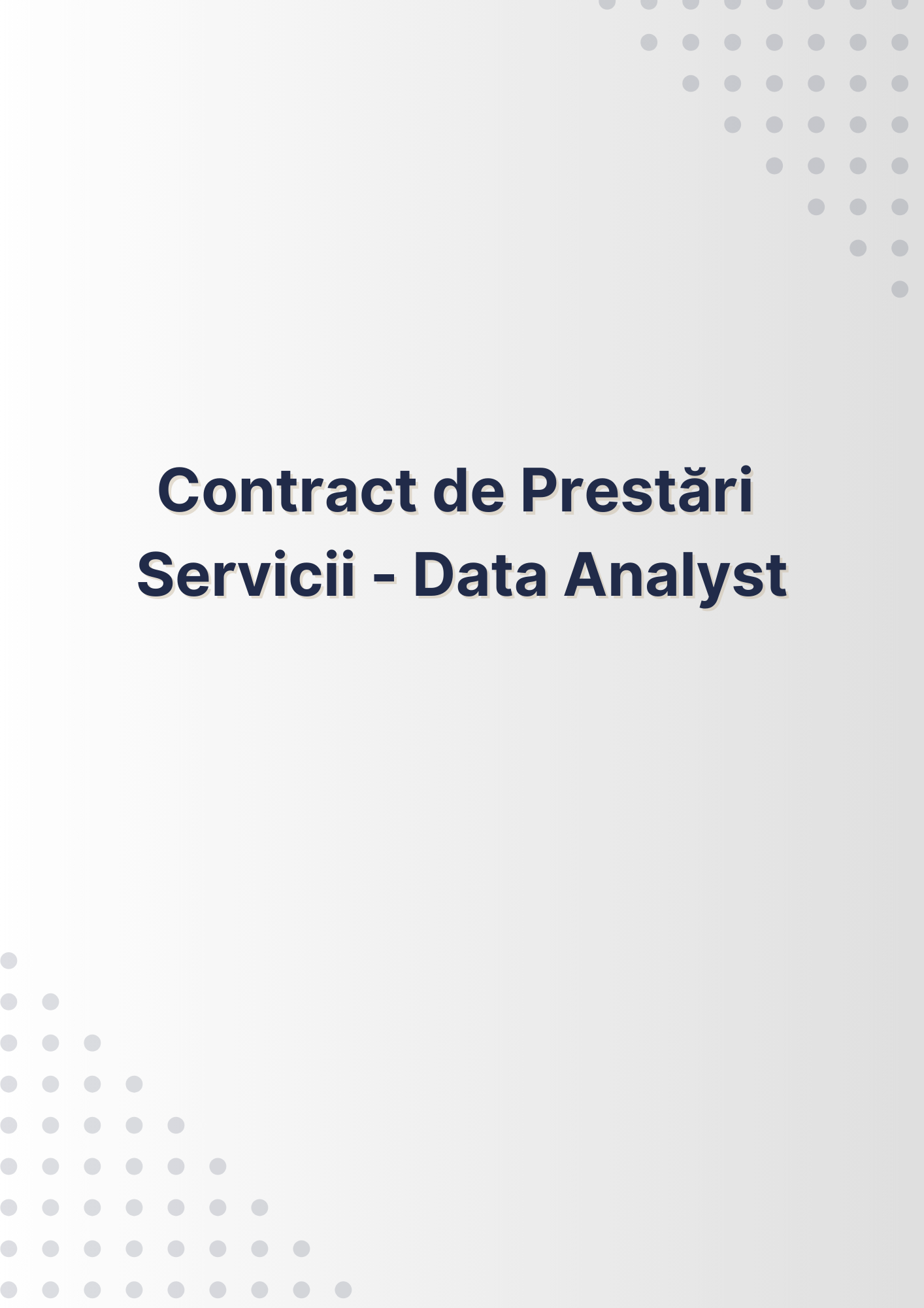 Contract de Prestări Servicii - Data Analyst