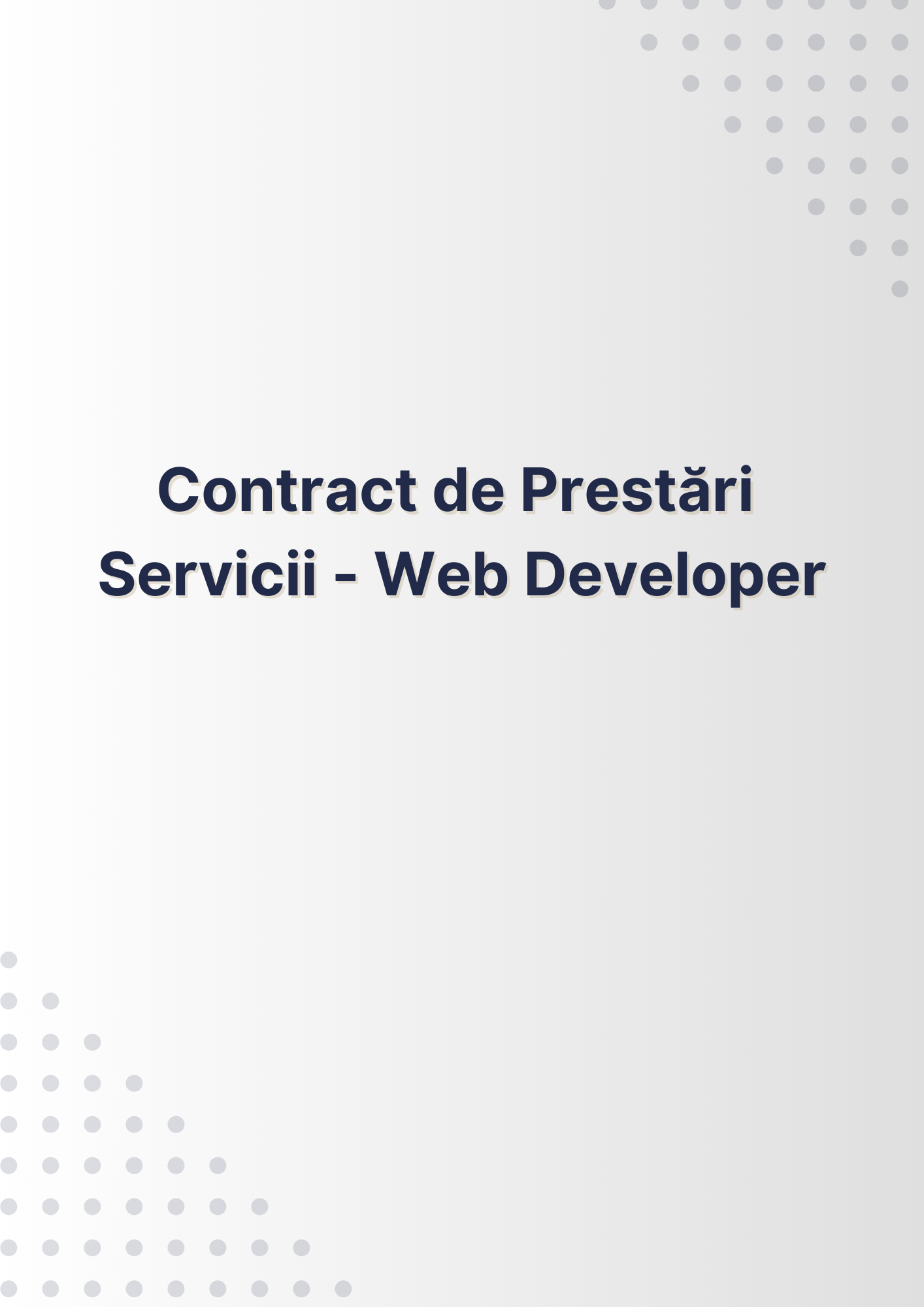 Contract de Prestări Servicii - Web Developer